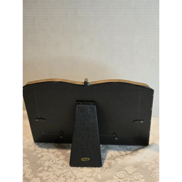 Beautiful Double Oval Standing Vintage Picture Frame, Resin and Wood with Gold G - Picture 4 of 5